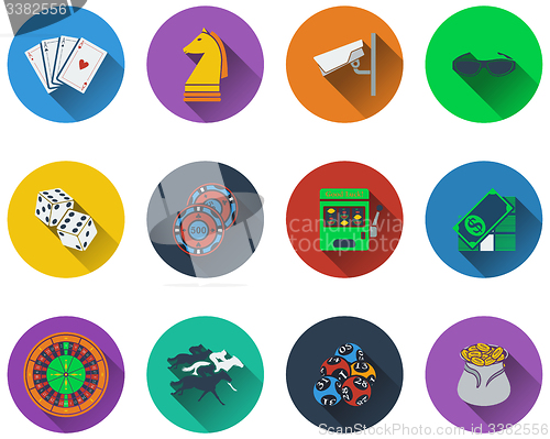 Image of Set of casino icons