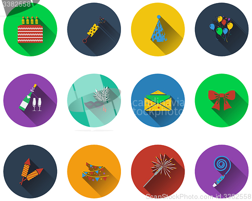 Image of Set of celebration icons