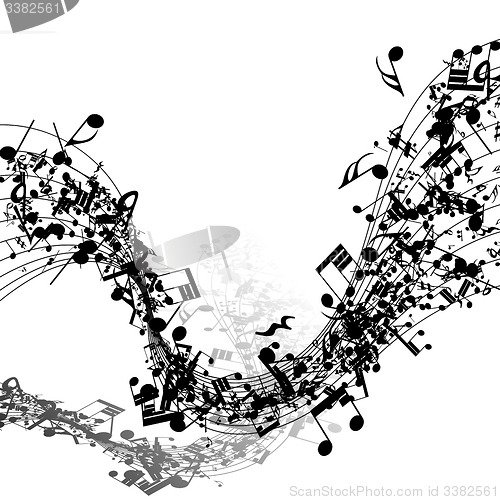 Image of Musical notes in a row