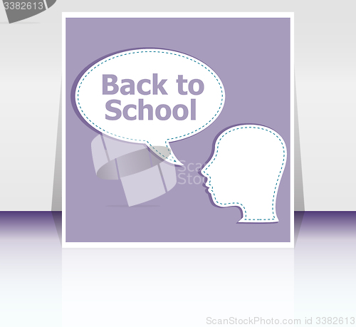 Image of Education Thinking Concept. Children Think with Education speech bubbles