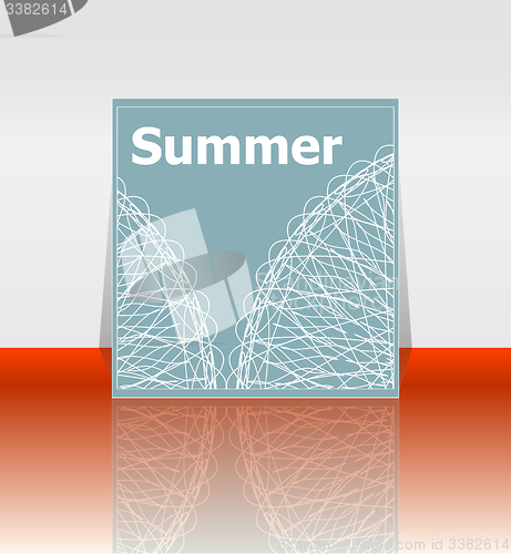 Image of summer poster. summer background. Effects poster, frame. Happy holidays card, Enjoy your summer