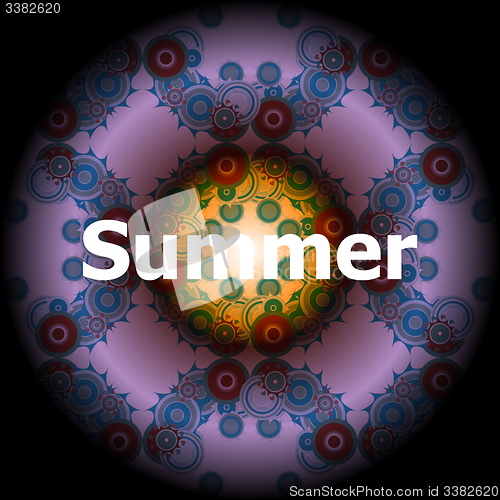 Image of Summer Words on abstract Backgrounds