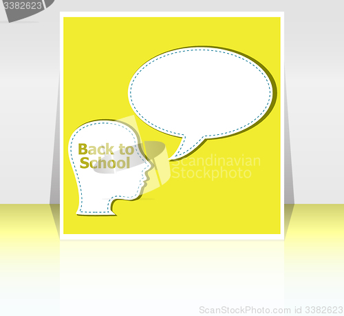 Image of Education Thinking Concept. Children Think with Education speech bubbles