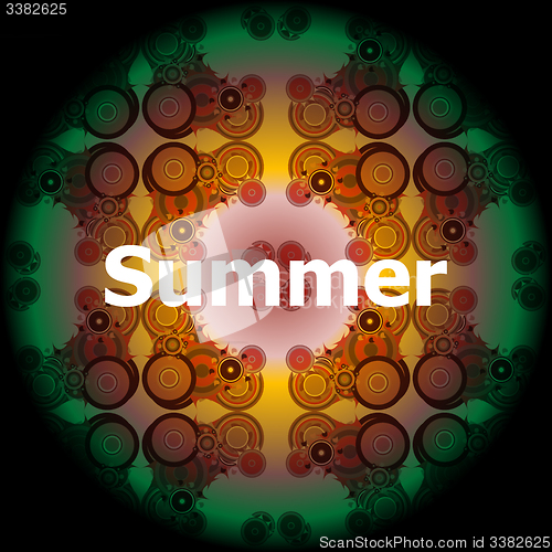 Image of Summer Words on abstract Backgrounds