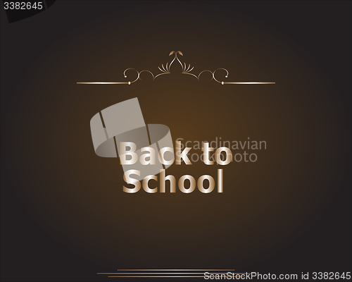 Image of back to school calligraphic designs, retro style elements, typographic and education concept 