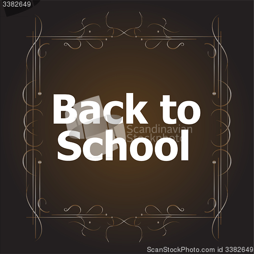 Image of back to school calligraphic designs, retro style elements, typographic and education concept 