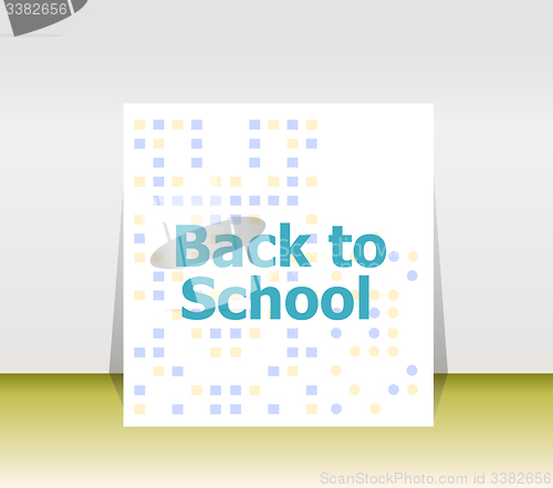 Image of Back to school word, education concept