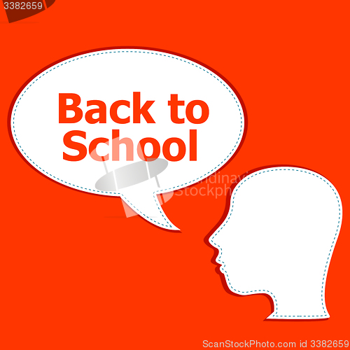 Image of Back to School colorful icons education human head, education concept