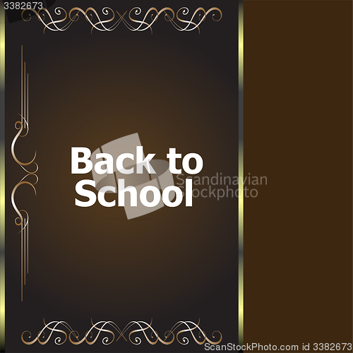 Image of back to school calligraphic designs, retro style elements, typographic and education concept 