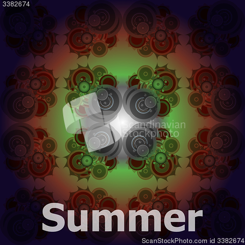 Image of Summer word on abstract grunge background