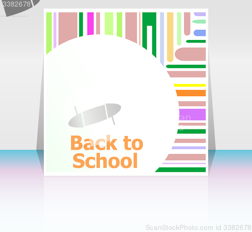 Image of Back to school word, education concept