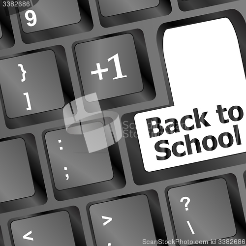 Image of Back to school, Education concept: computer keyboard, back to school