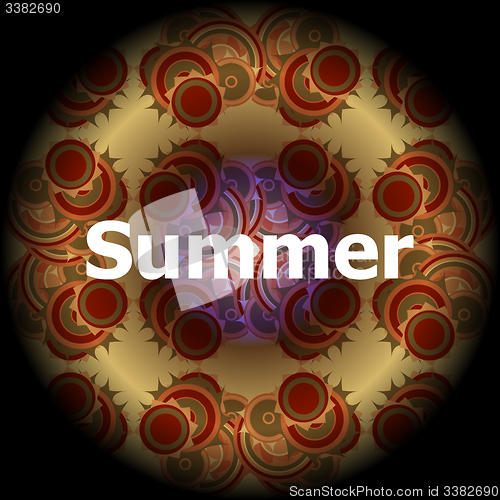 Image of Summer word on abstract grunge background