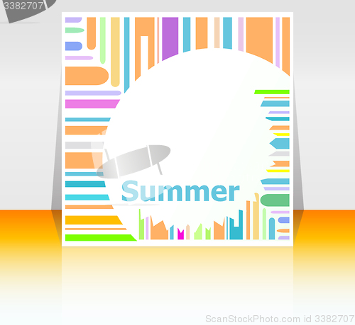 Image of summer poster. summer background. Effects poster, frame. Happy holidays card, Enjoy your summer