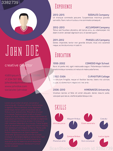 Image of Colorful cool resume cv template