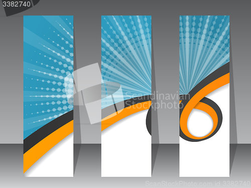 Image of Labels with halftone and ribbon