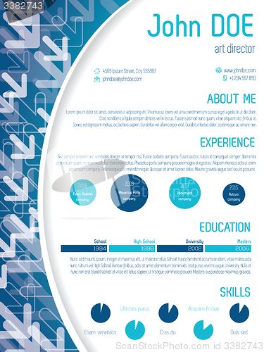 Image of Cool cv template design with arrows