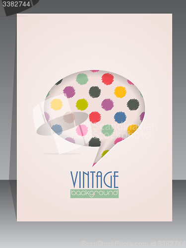 Image of Cool vintage scrapbook cover with speech bubble