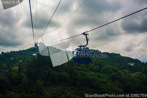 Image of BATUMI, GEORGIA - JULY 20: view from the cabin cableway