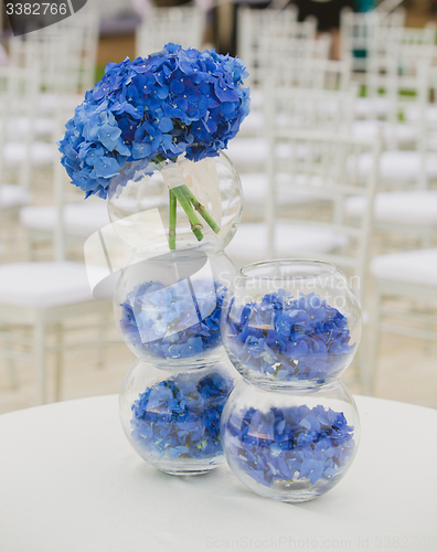 Image of wedding set up in garden inside beach