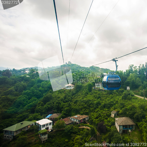 Image of BATUMI, GEORGIA - JULY 20: view from the cabin cableway