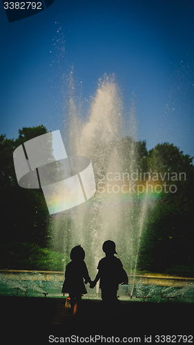 Image of Silhouettes brother and sister