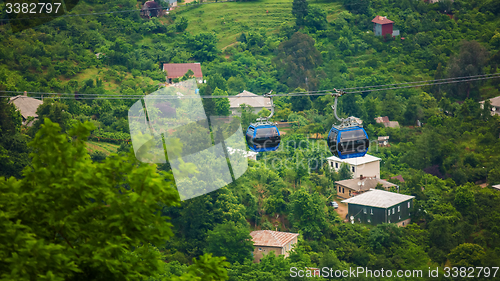 Image of BATUMI, GEORGIA - JULY 20: view from the cabin cableway
