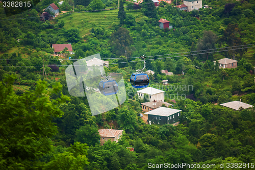 Image of BATUMI, GEORGIA - JULY 20: view from the cabin cableway