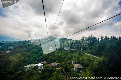 Image of BATUMI, GEORGIA - JULY 20: view from the cabin cableway