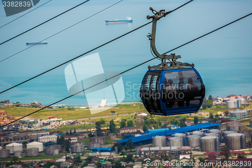 Image of BATUMI, GEORGIA - JULY 20: view from the cabin cableway