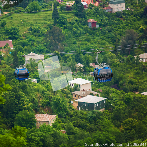 Image of BATUMI, GEORGIA - JULY 20: view from the cabin cableway