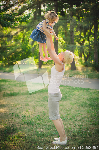 Image of Mother with baby at outdoor