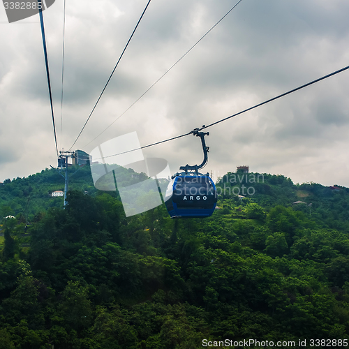 Image of BATUMI, GEORGIA - JULY 20: view from the cabin cableway