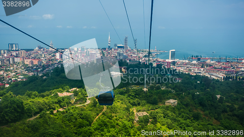 Image of BATUMI, GEORGIA - JULY 20: view from the cabin cableway