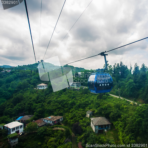 Image of BATUMI, GEORGIA - JULY 20: view from the cabin cableway