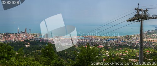 Image of BATUMI, GEORGIA - JULY 20: view from the cabin cableway