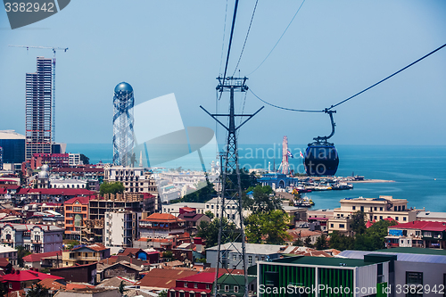 Image of BATUMI, GEORGIA - JULY 20: view from the cabin cableway