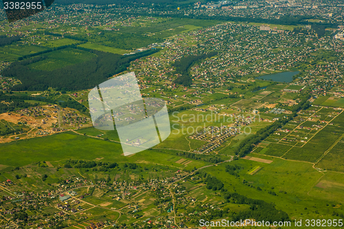 Image of Aerial view of a city.