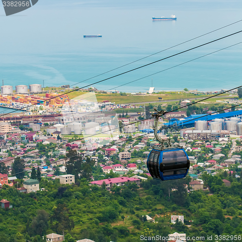 Image of BATUMI, GEORGIA - JULY 20: view from the cabin cableway