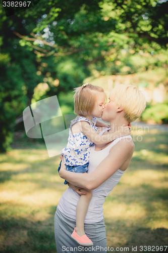 Image of Mother with baby at outdoor
