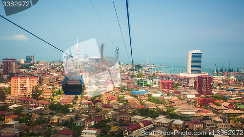 Image of BATUMI, GEORGIA - JULY 20: view from the cabin cableway