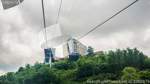 Image of BATUMI, GEORGIA - JULY 20: view from the cabin cableway