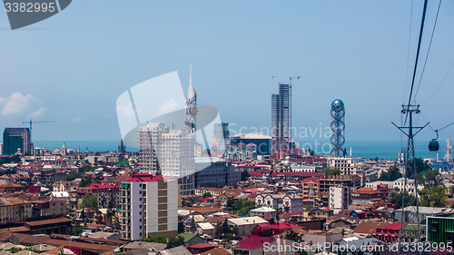 Image of BATUMI, GEORGIA - JULY 20: view from the cabin cableway