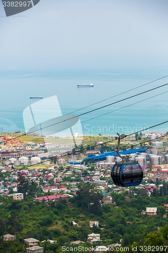 Image of BATUMI, GEORGIA - JULY 20: view from the cabin cableway