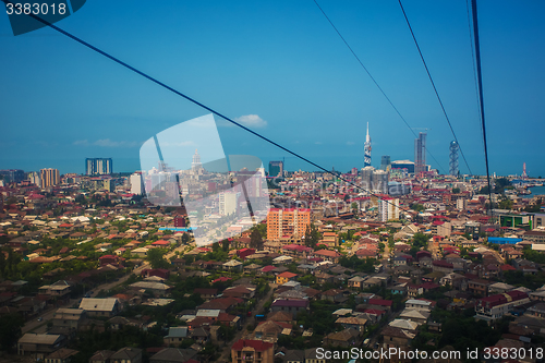 Image of BATUMI, GEORGIA - JULY 20: view from the cabin cableway