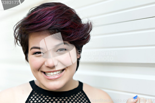 Image of Smiling Brunette Woman