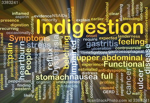 Image of Indigestion background concept glowing