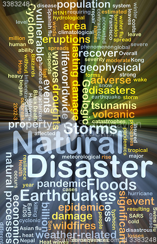 Image of Natural disaster background concept glowing