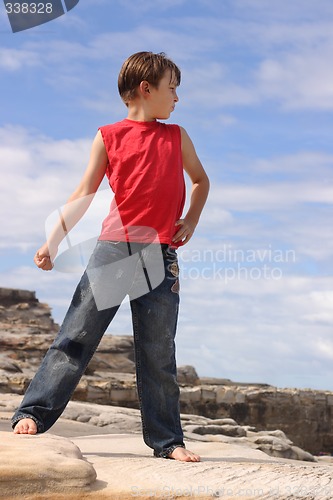 Image of Child outdoors in the summer sun