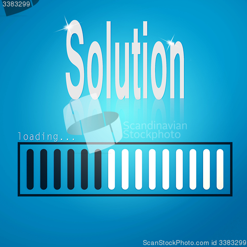 Image of Solution blue loading bar